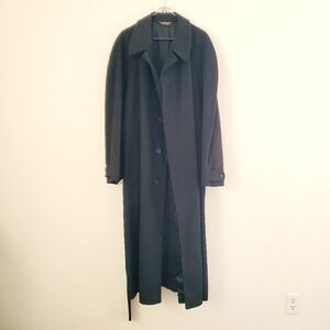 EUC! Cardinal of Canada Black Men's Wool Trench Coat size 46R